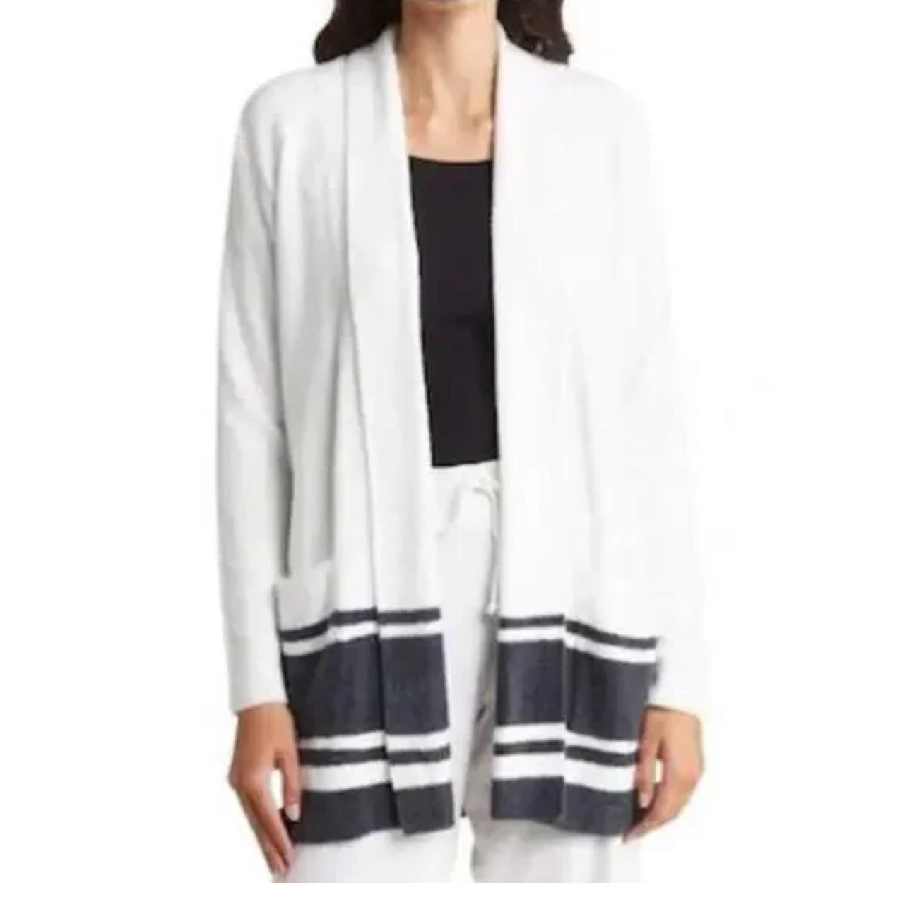 Barefoot Dreams CozyChic Lite Saddle-Sleeve Cardi Sea  NEW
