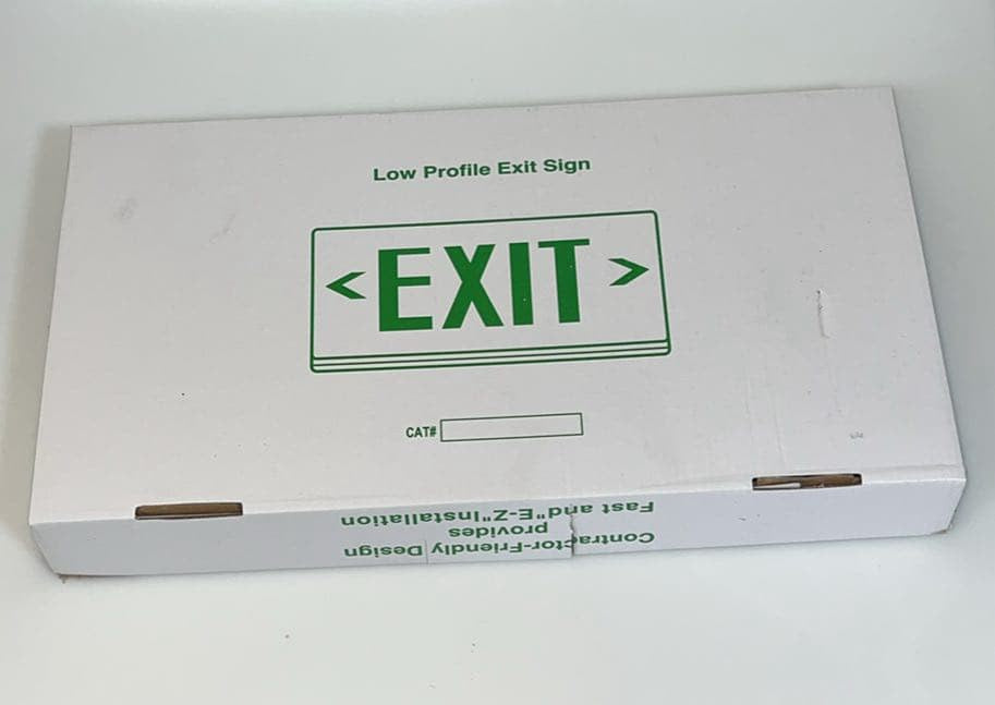 (Pack Of 2 )Heavy duty photoluminescent Exit Sign Green No Electric , No light bulb needed