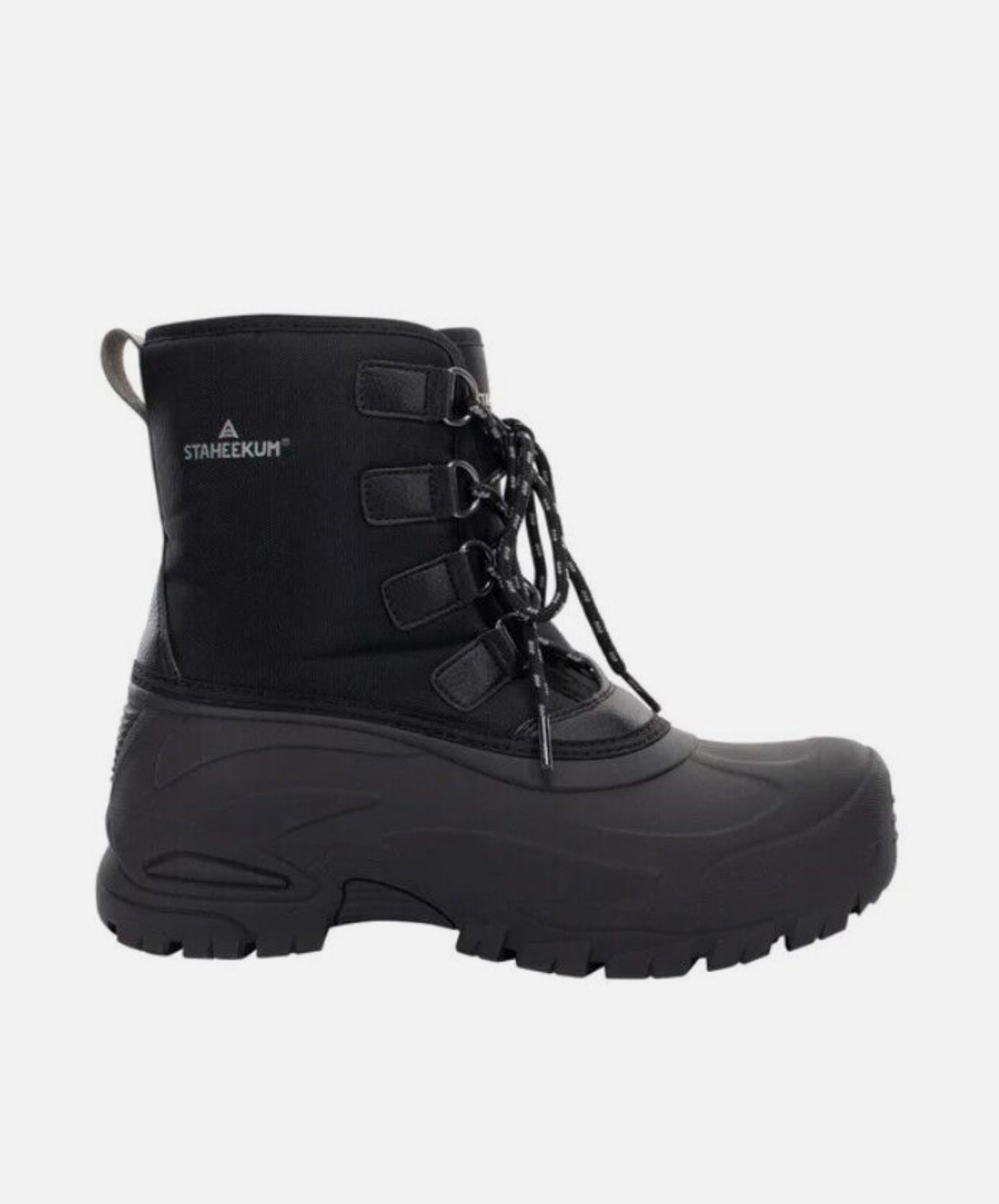 Staheekum Men's Size 9 Snow Boots Cold Rated -20, Black, New in Box