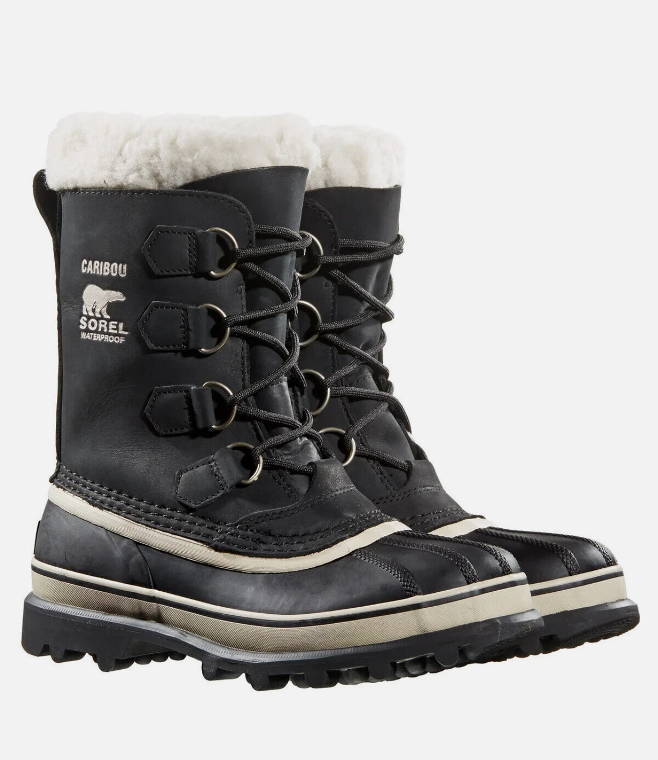 Sorel Caribou Women's Snow Boot Waterproof Black Fleece Lining
