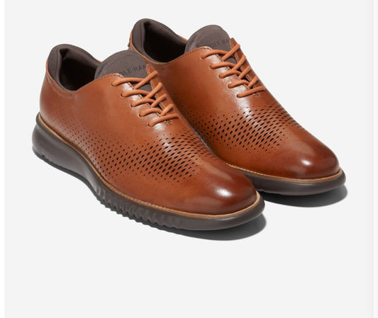 Men's 2.ZERØGRAND Laser Wingtip Oxford BRITISH TAN-JAVA