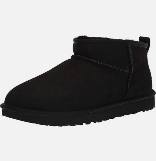 UGG Women's Classic Ultra Mini Fashion Boot, Black, Size 7