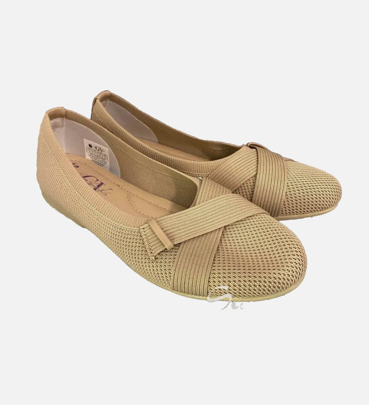 NEW Gloria Vanderbilt Women's Debbie Flats Slip on Shoes - SIZE 9 - Natural