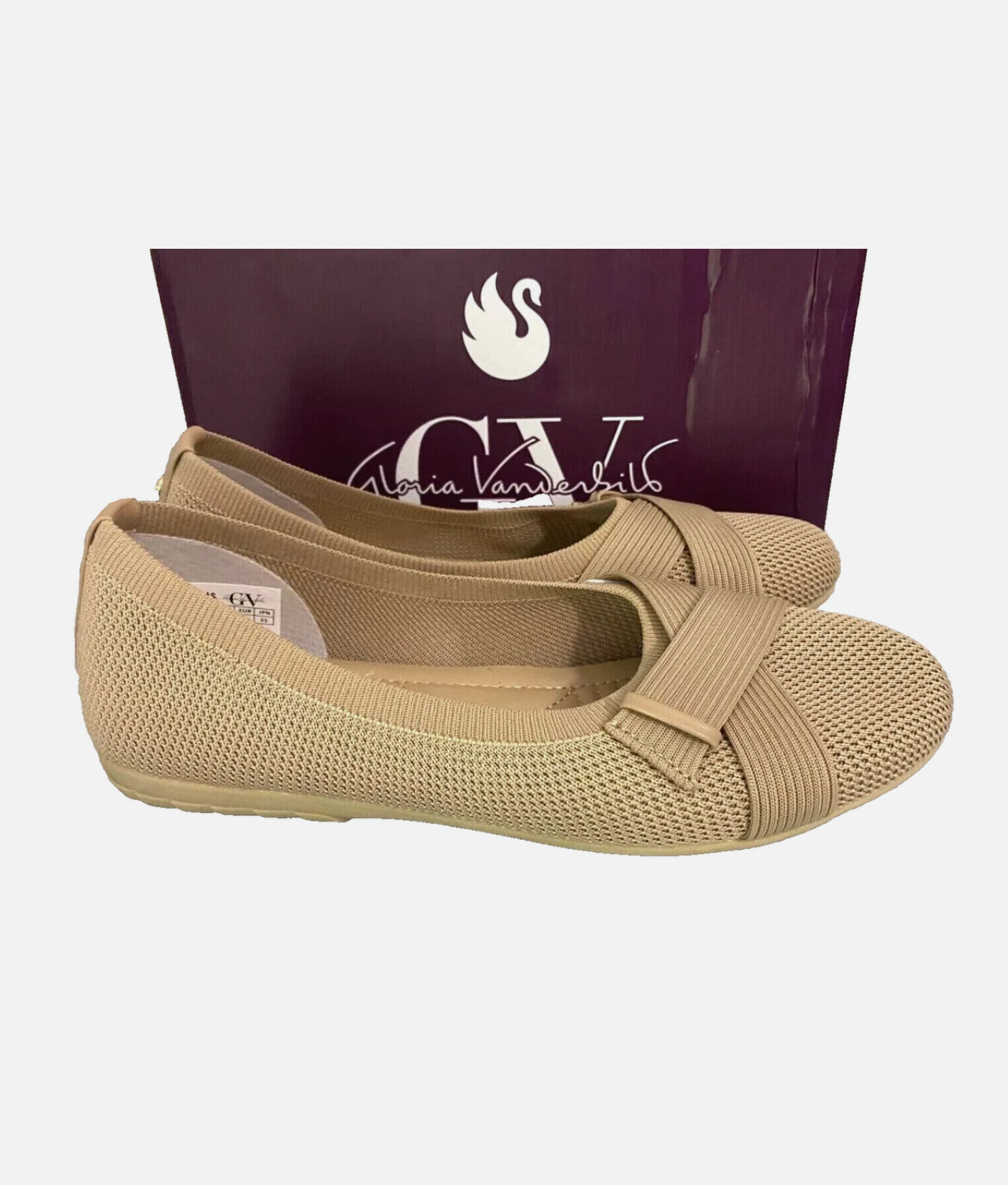 NEW Gloria Vanderbilt Women's Debbie Flats Slip on Shoes - SIZE 9 - Natural