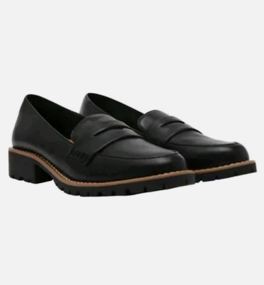 DV by Dolce Vita Ladies' Lug Loafer Shoes, Black, New in Box