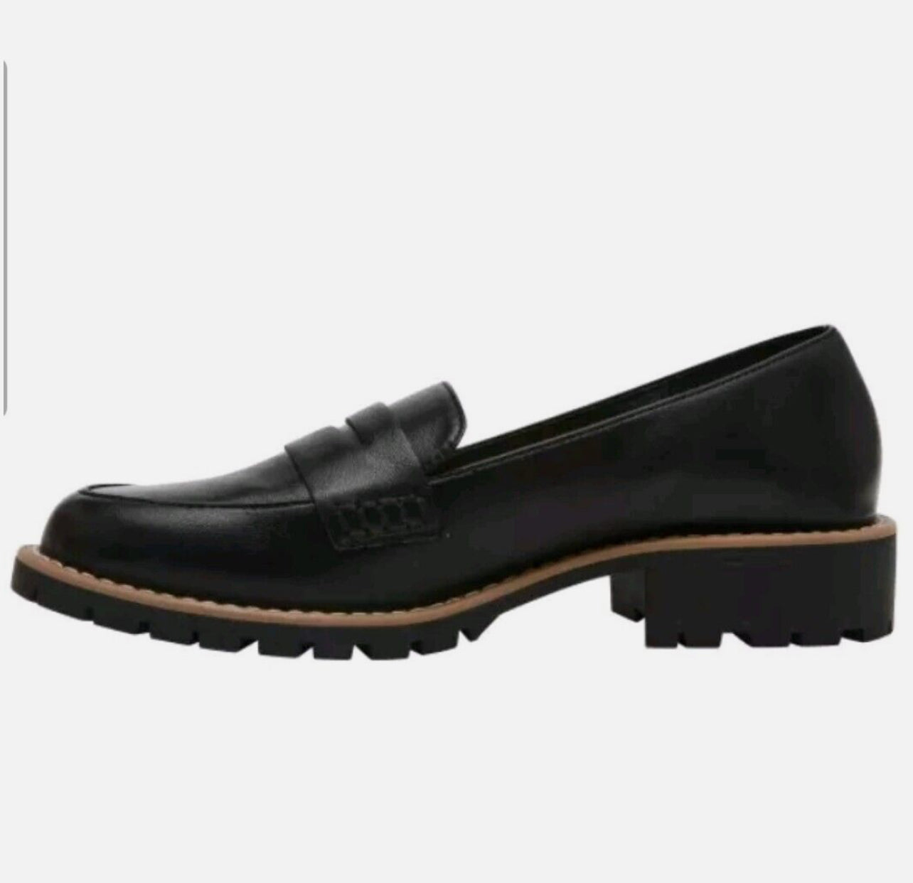DV by Dolce Vita Ladies' Lug Loafer Shoes, Black, New in Box