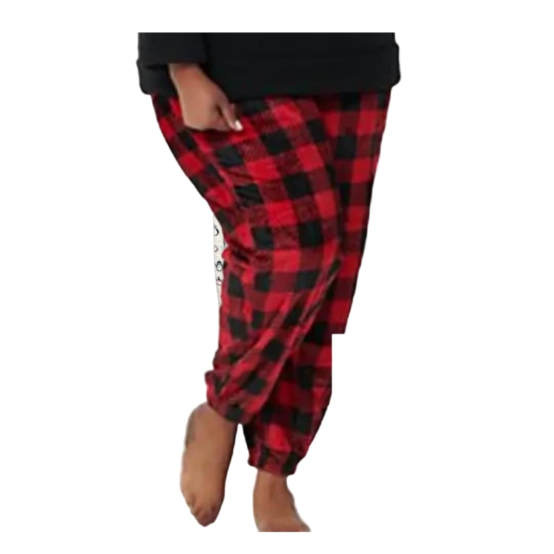 MUK LUKS Women’s PJ Set Faux Sherpa Fleece Jogger Pant