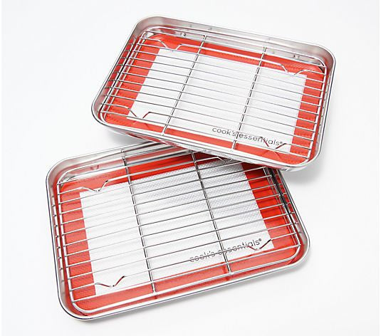 Cook's Essentials 6-pc Mini Sheet Pan Set with Accessories