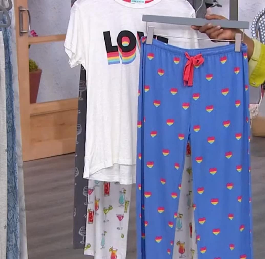 STAR + SKYE Screen Print Tee and Pant PJ Set 6 Size 2X