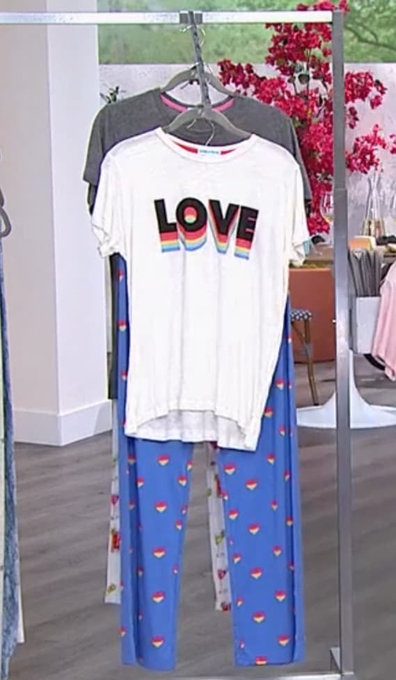 STAR + SKYE Screen Print Tee and Pant PJ Set 6 Size 2X