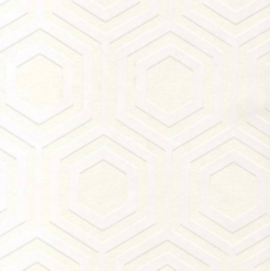 White Geometric Beehive Wallpaper