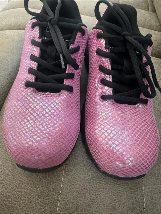 Nautilus Women’s N1077 Safety Shoe Sparkle Pink and Black Size 5Med B Never Worn!