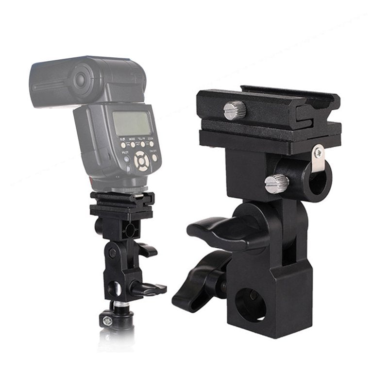 LS [2-Pack] Bracket Umbrella Holder Flash Hot Shoe Mount Adapter Light Stand