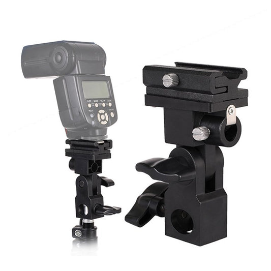 LS [2-Pack] Bracket Umbrella Holder Flash Hot Shoe Mount Adapter Light Stand