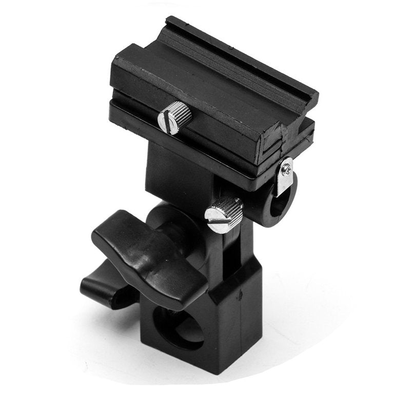2X From Bracket Umbrella Holder Flash Hot Shoe Mount Adapter Light Stand