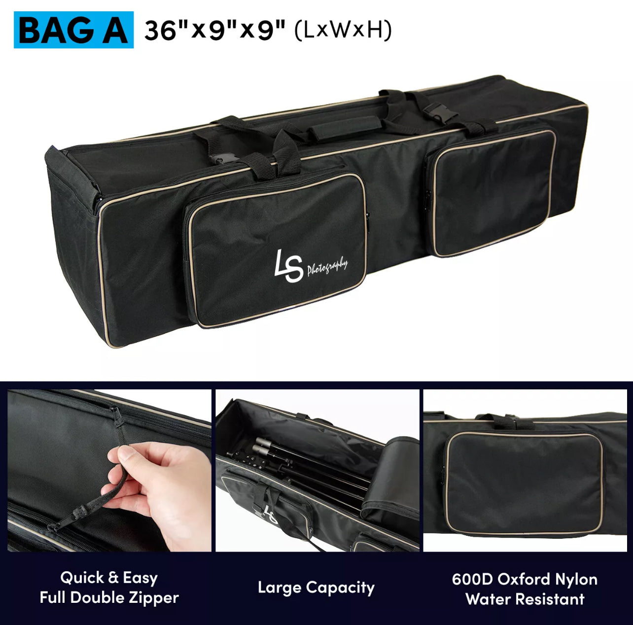 Photo Studio Equipment Carry Bag Carrying Case for Light Stand