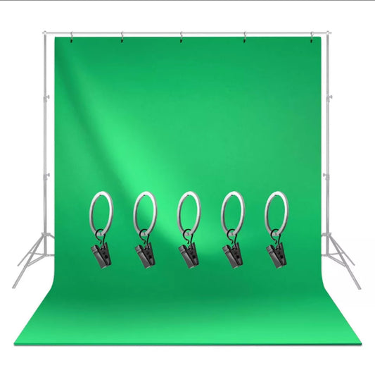 6 x 9 feet Green Screen with Ring Clip for Crossbar Hanging