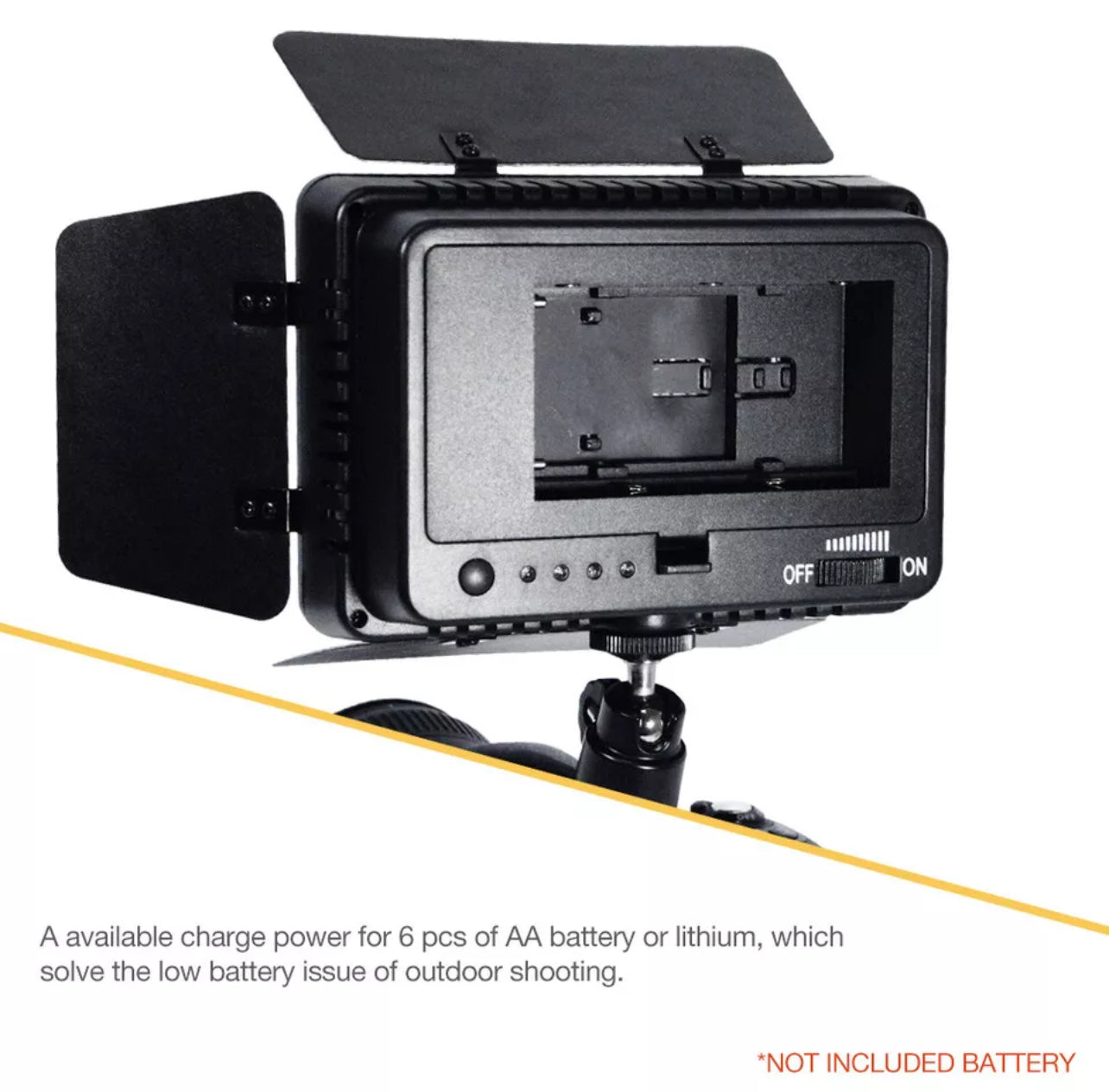 Video Light 216 LED Lamp Barndoor