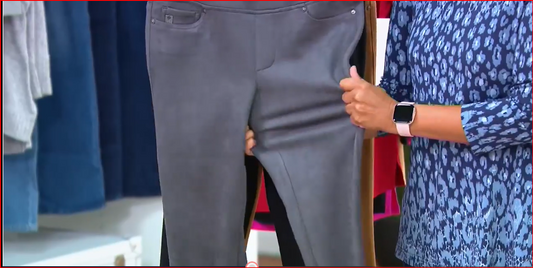 Belle by Kim Gravel Women's Petite Leggings GREY