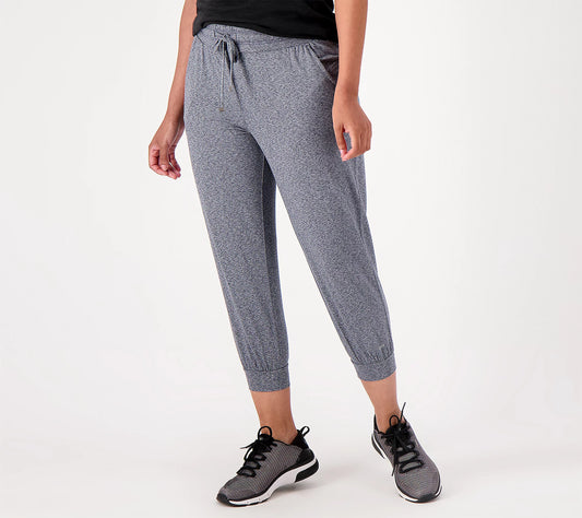 Zuda Petite Women's Z-Cool Cropped Joggers Heather Blue