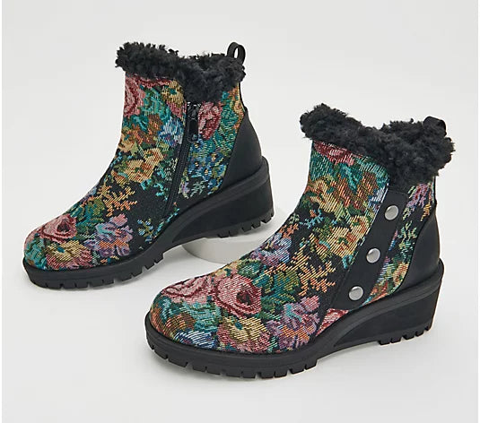 Muk Luks Wedge Winter Booties - Norway Halden