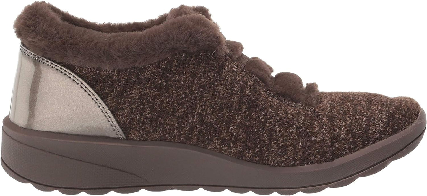 Bzees Women's Golden Faux Suede Slip-On Fashion Sneakers