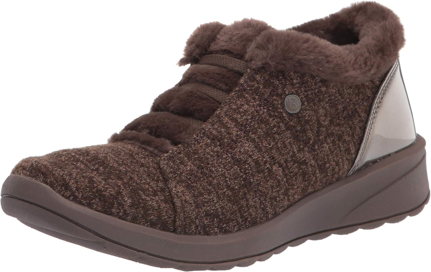 Bzees Women's Golden Faux Suede Slip-On Fashion Sneakers