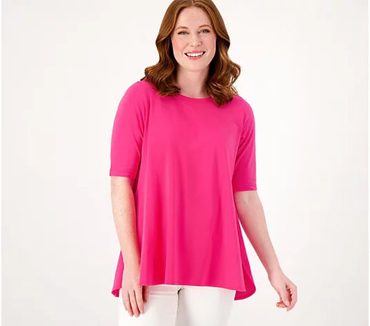 Attitudes by Renee Women’s Washed Cotton Crew Neck Top