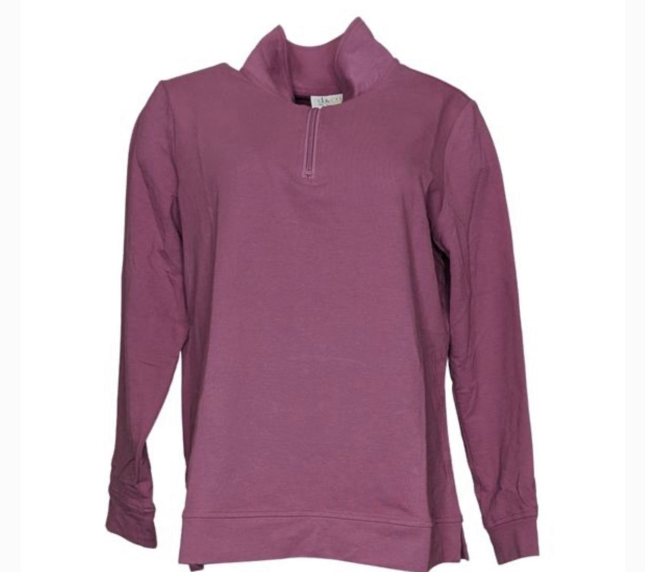 Denim &amp; Co Active French Terry Half-Zip Top Women's