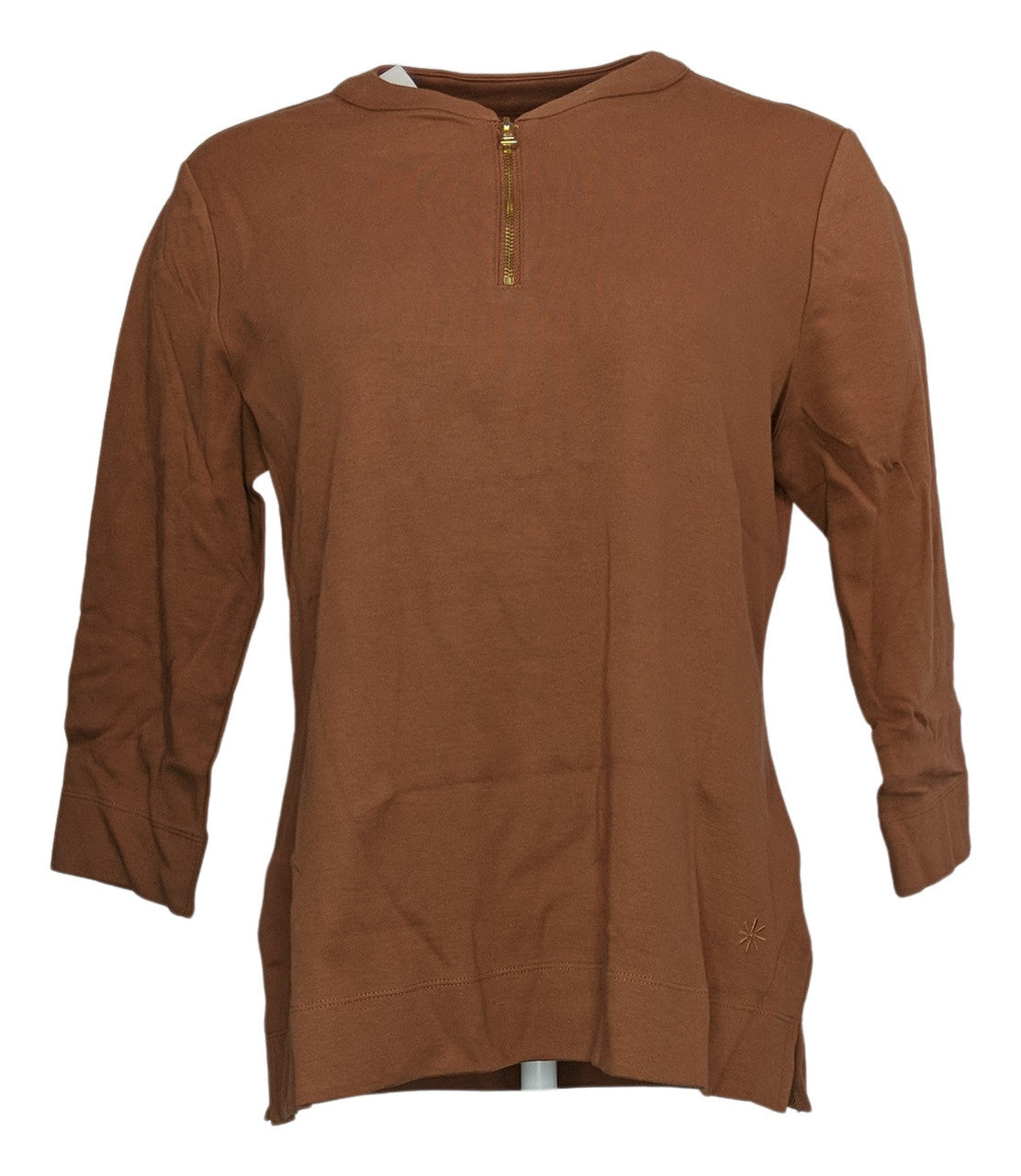 Isaac Mizrahi Essentials_Half Zip Top 3/4 Slv Women's