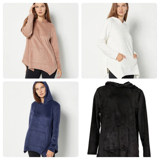 AnyBody Women’s Fleeced Back French Terry Poncho Top