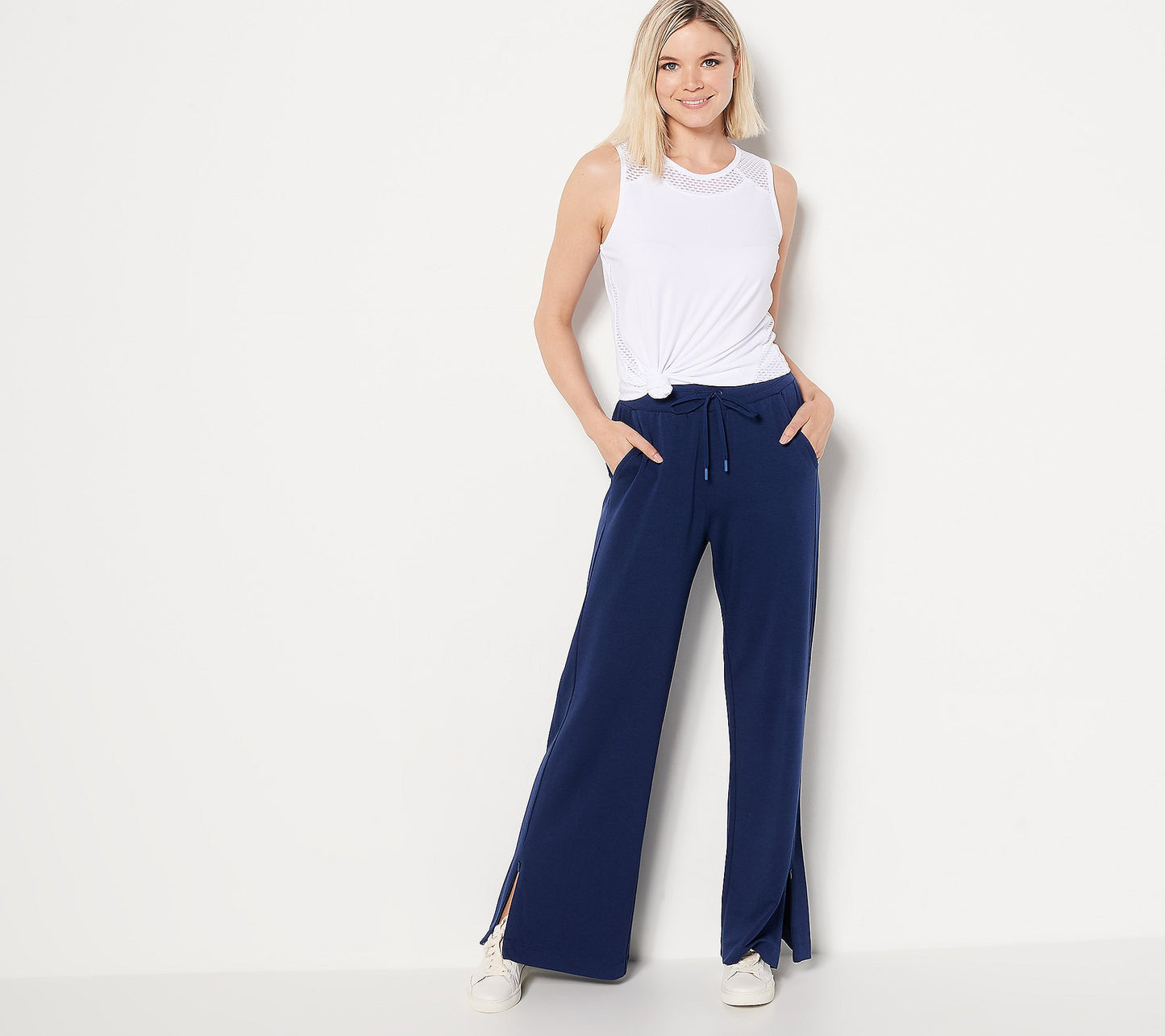 zuda Z-Knit Women’s Straight Leg Pants with Hem Zipper