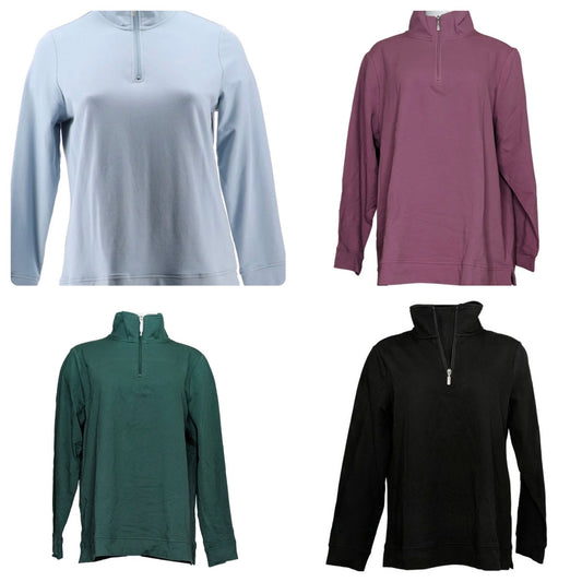 Denim & Co. Women’s Active French Terry Half-Zip Top