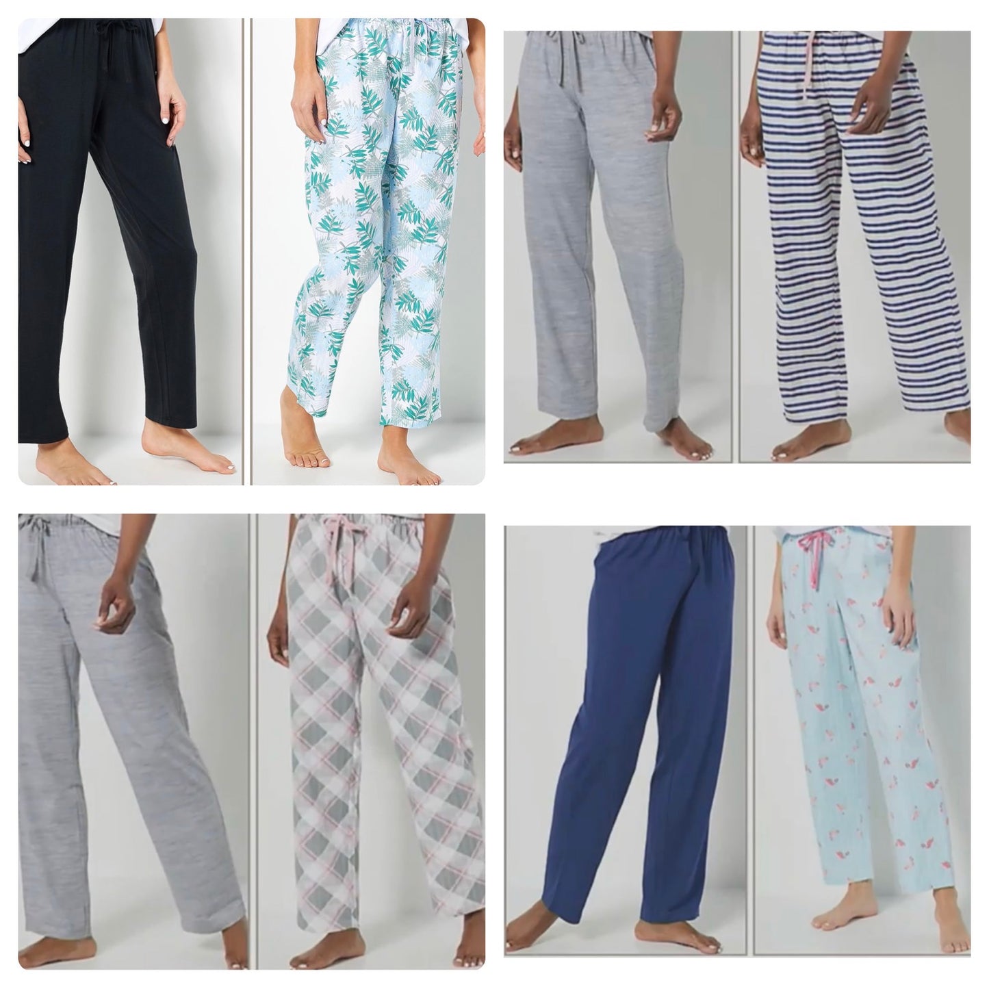 Hanes Set of 2 Lounge Pants with Tie Waistband