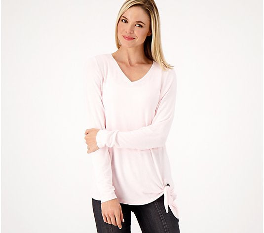 Belle by Kim Gravel Women’s Brushed Knit Side Grommet Top