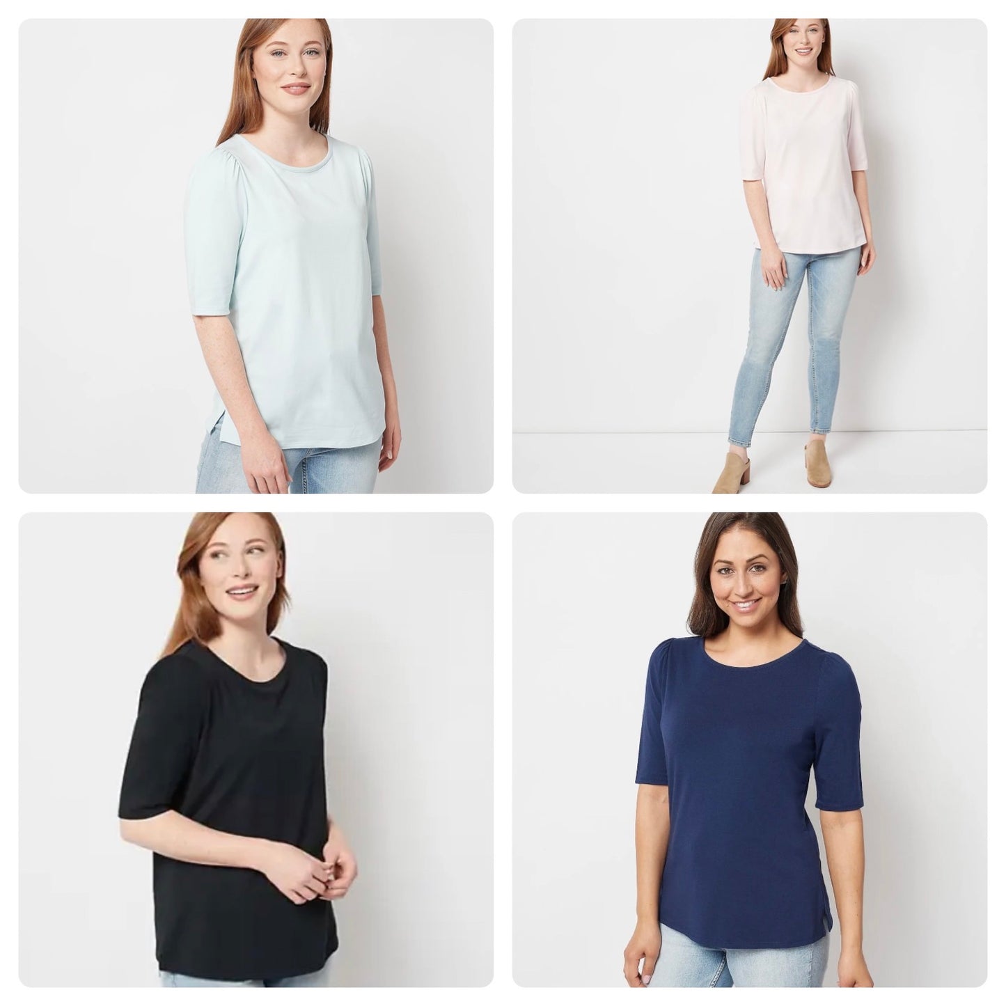 Belle by Kim Gravel Women’s TripleLuxe Pima Elbow Sleeve Top