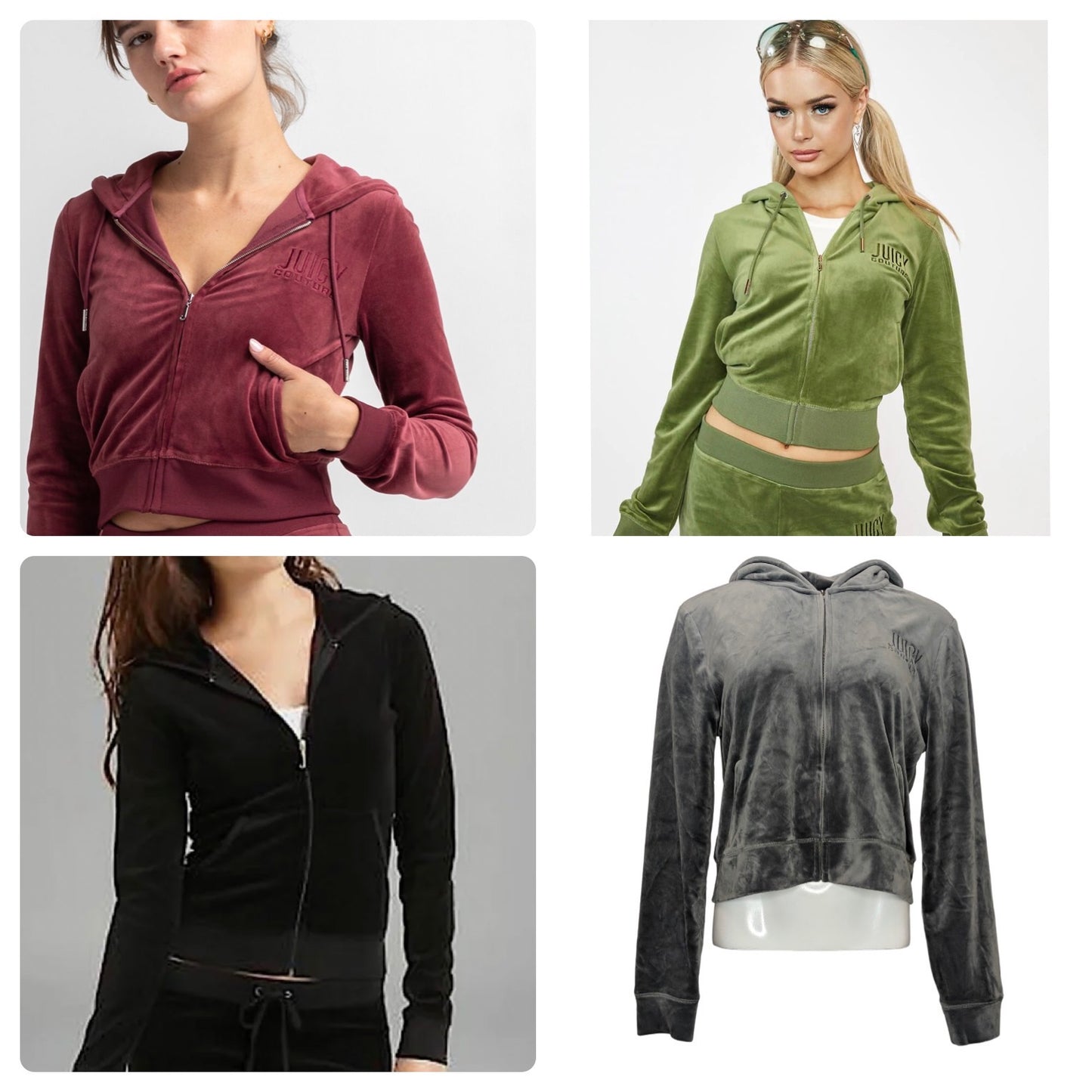 JUICY COUTURE Classic Womens Velour Hoodie