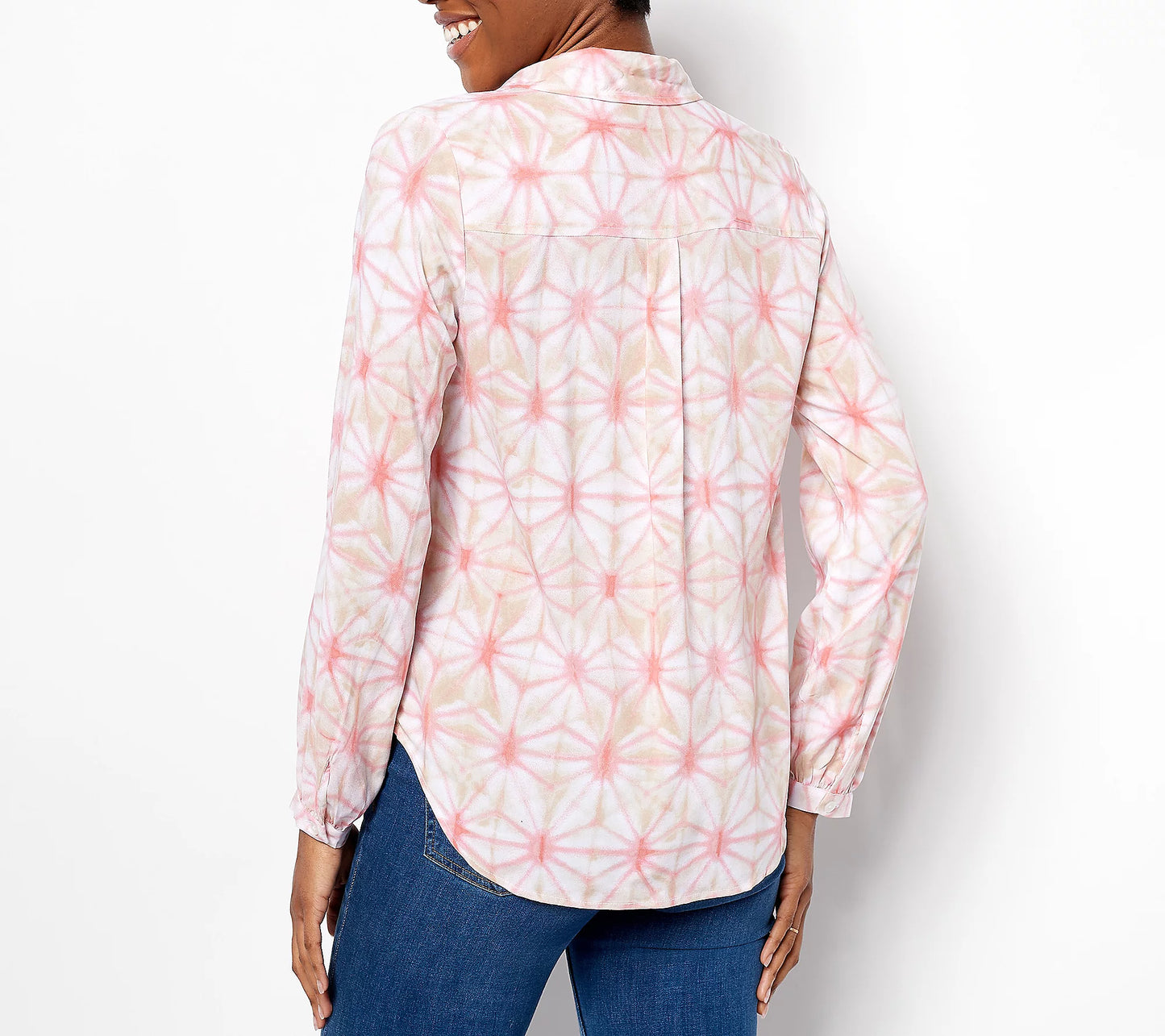 Denim & Co. Printed Button-Front Soft Women's Shirt