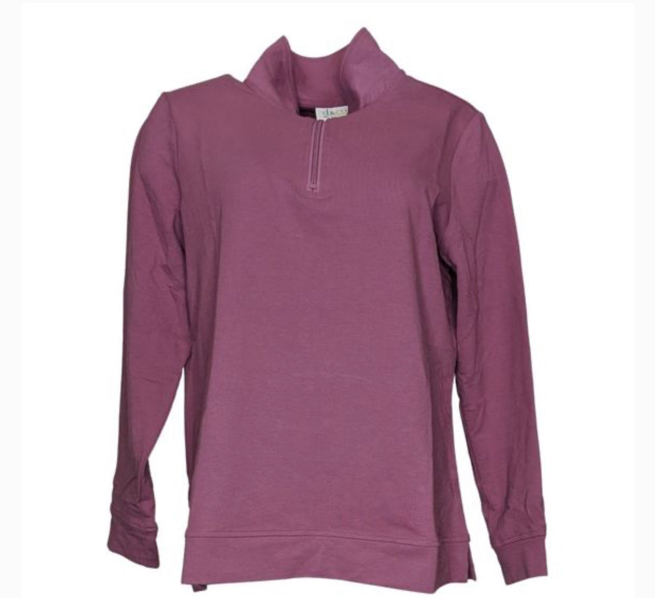 Denim &amp; Co Active French Terry Half-Zip Top Women's