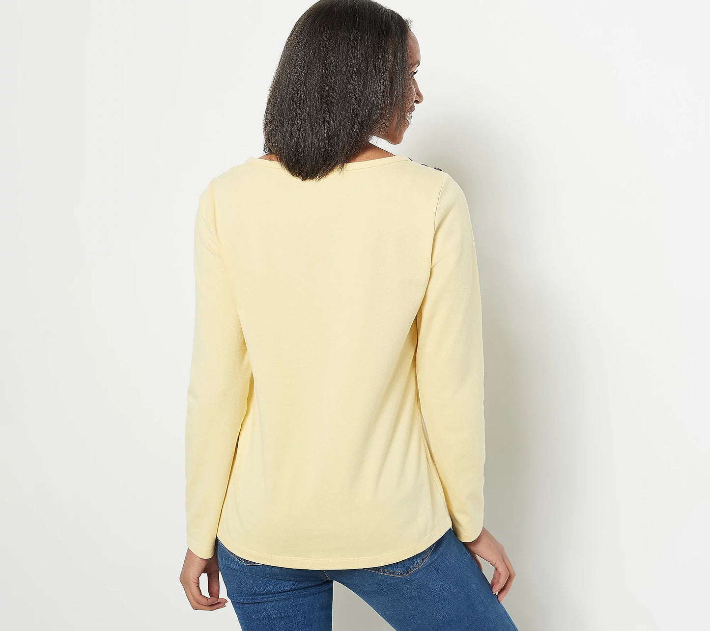 Denim & Co. Perfect Jersey Boat Neck Long Sleeve Top