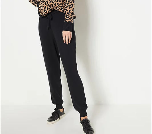 J Jason Wu Women's Pants Jacquard Jogger- Black
