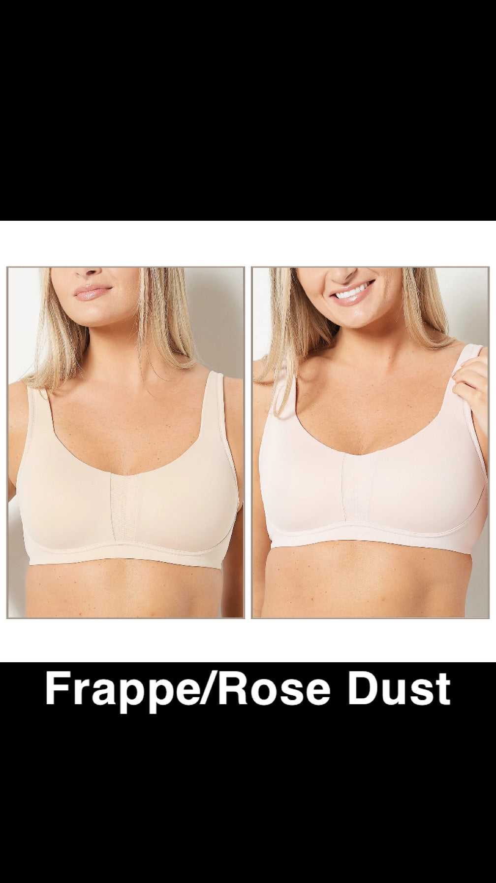 Cuddl Duds Women’s Set of 2 Smooth Micro Lightly Lined Scoop Neck Bra