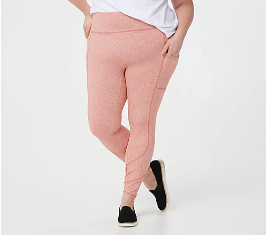 zuda Women’s Z-Ultrasoft Legging with Seaming Detail- Terracotta
