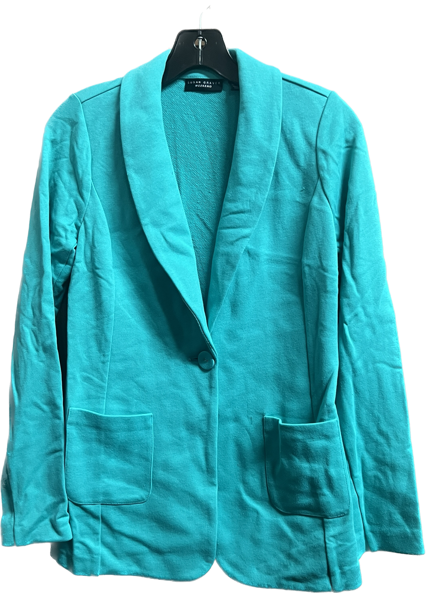 Susan Graver Women’s Weekend Washed French Terry Multiples Blazer
