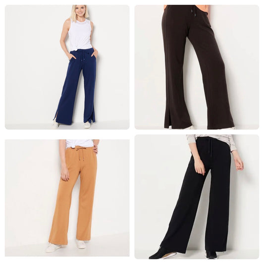 zuda Z-Knit Women’s Straight Leg Pants with Hem Zipper