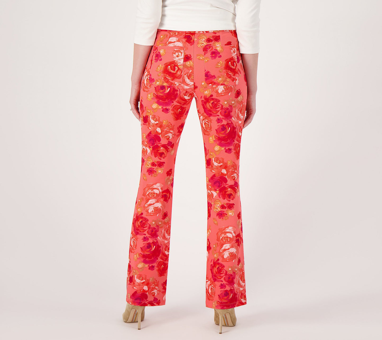 Isaac Mizrahi Live! Women’s Regular Printed Pebble Knit Baby Bell Pant