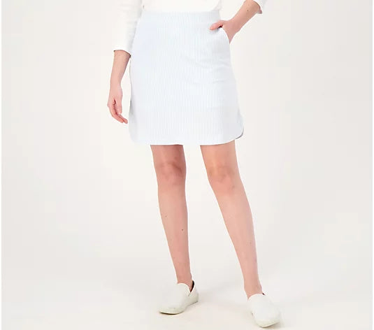 Isaac Mizrahi Live! Women’s Regular Seersucker Skort