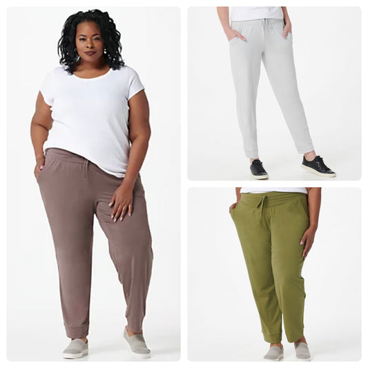 AnyBody Cozy Knit Luxe Pant Curved Yoke Women's