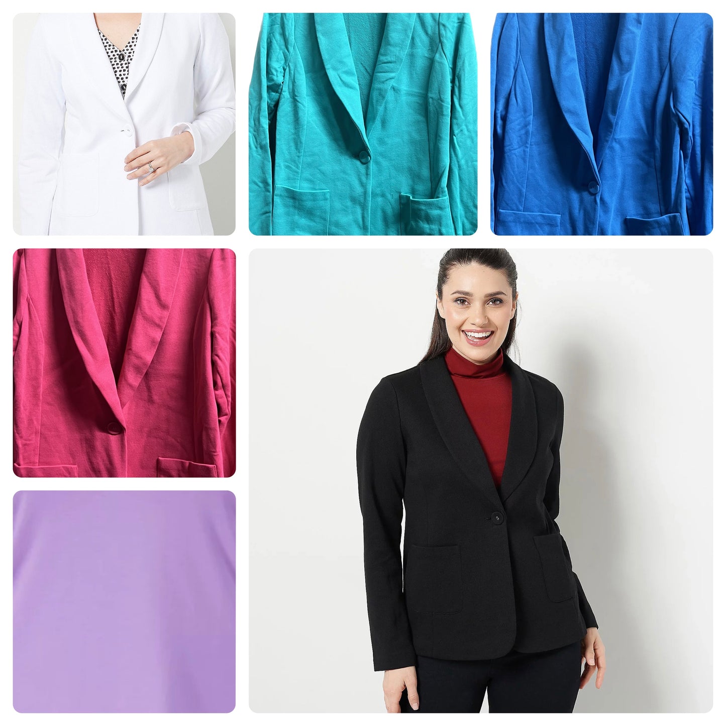 Susan Graver Women’s Weekend Washed French Terry Multiples Blazer