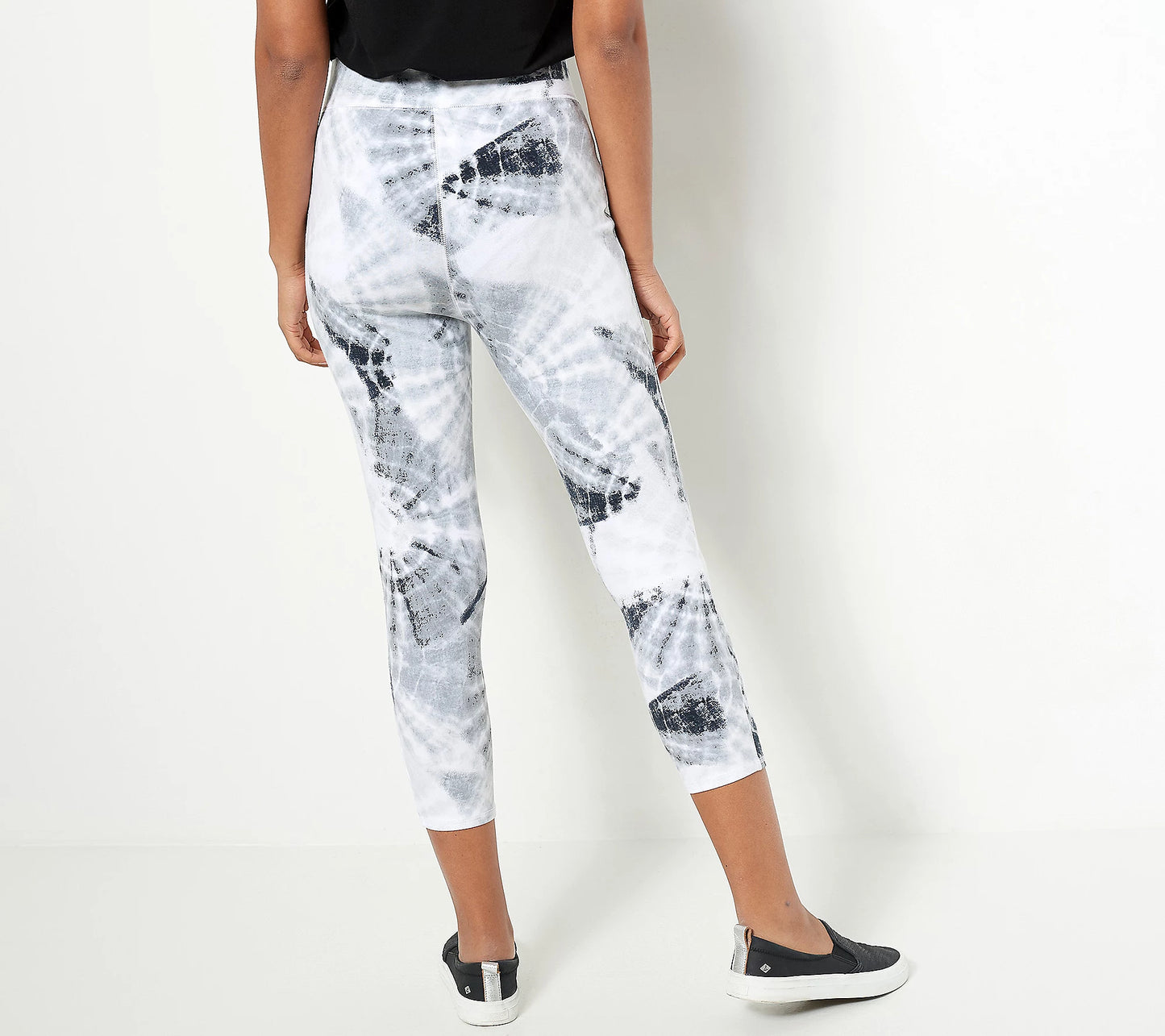 Denim & Co. Active Printed Petite Duo Stretch Full Length Leggings